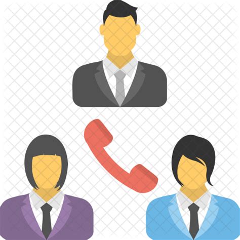 Conference Call Icon Download In Flat Style