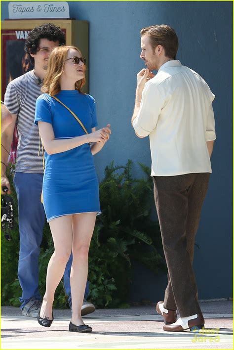 Full Sized Photo Of Emma Stone Ryan Gosling Go On A La La Land Date 10 Emma Stone Is A Blue