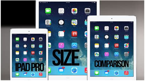 Ipad Pro And Ipad Air 2 Size Comparison Ipad Pro Size Comparison