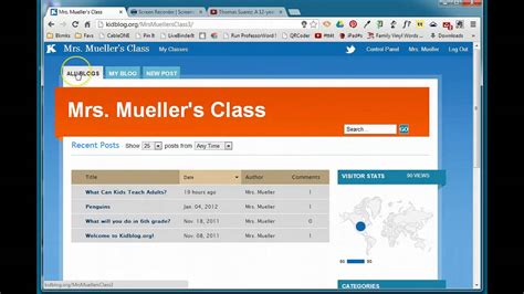 Kidblog Create Class - YouTube