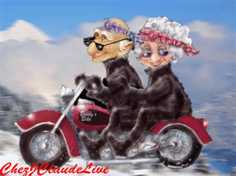 L'homme invisible, une carte bonne année animée : image anniversaire homme moto