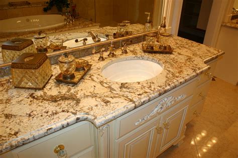 If space permits, two sink areas provide great convenience in shared bathrooms. The Granite Gurus: Bathroom Vanities from our Portfolio