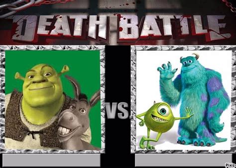 Shrek And Donkey Vs Sulley And Mike Rdeathbattlematchups