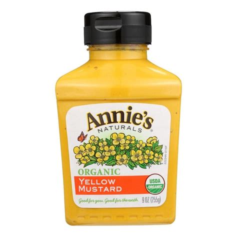 Annie S Naturals Organic Yellow Mustard Case Of 12 9 Oz Natural