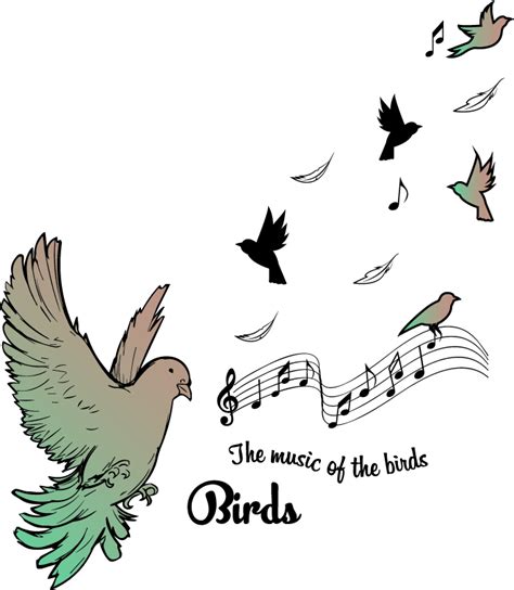Musical Birds Wall Sticker Tenstickers