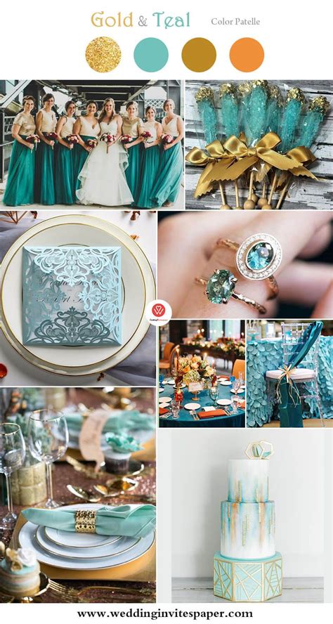 Gold Wedding Colors Teal Wedding Colors Gold Wedding Theme