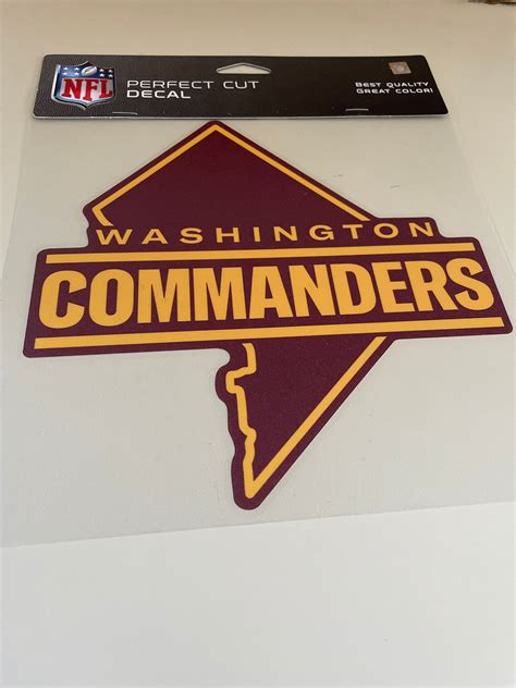 Washington Commanders 8x8 Color Decal Etsy