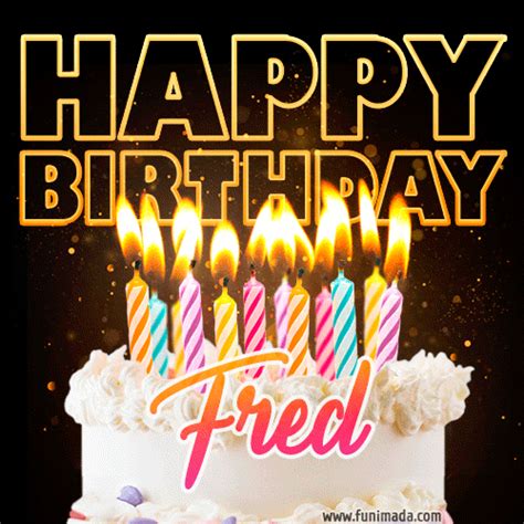 Fred Animated Happy Birthday Cake  For Whatsapp