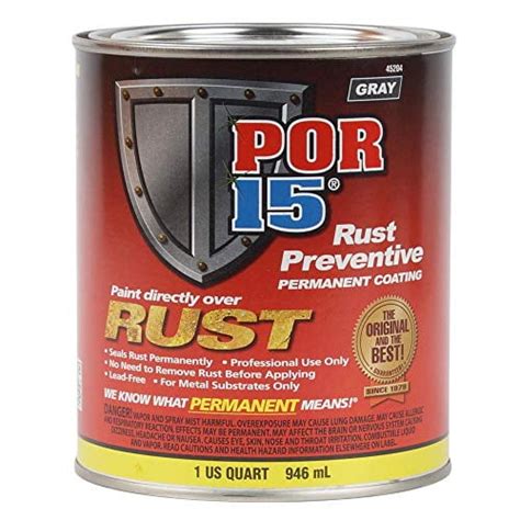 Por 15 45204 Rust Preventive Coating Gray 1 Quart