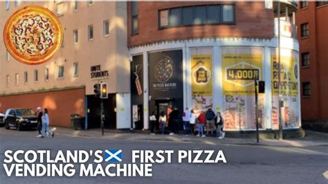 Scotlands First Pizza Vending Machine Reviews Glasgow Youtube