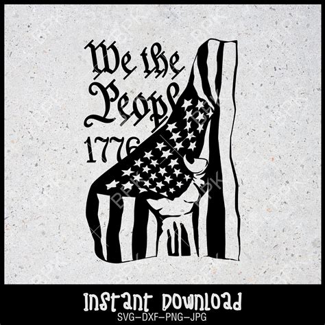 Distressed American Flag We The People Patriotic 1776 Svg Etsy