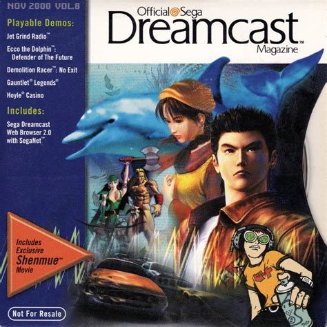 official sega dreamcast magazine vol 8 november 2000 details launchbox games database