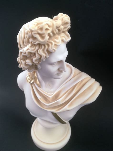 apollo phoebus greek roman god of the sun bust head statue etsy
