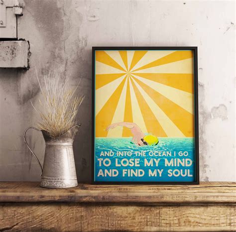 Into The Ocean I Go To Lose My Mind Find My Soul Poster Print Etsy Uk