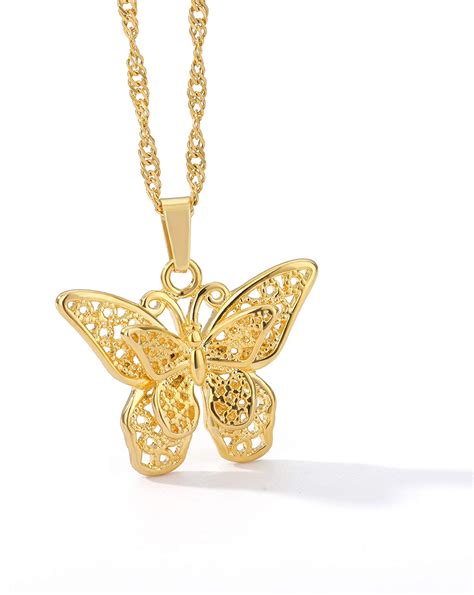 Vattract Butterfly Choker Necklace K Gold Plated Butterfly Necklace