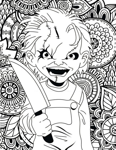 Horror Coloring Pages At Getdrawings Free Download