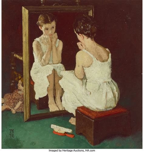 Norman Rockwell American 1894 1978 Girl At Mirror The Saturday