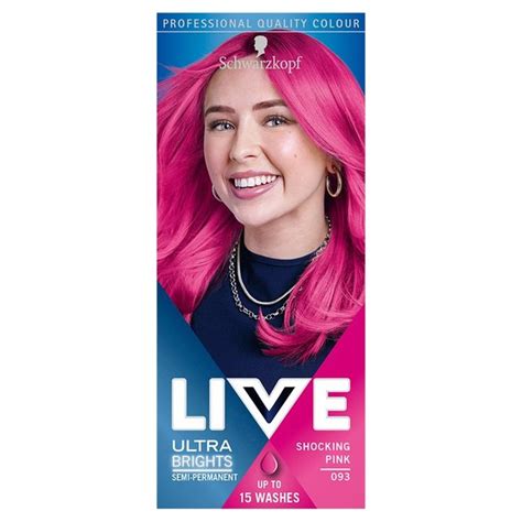 Morrisons Schwarzkopf Live Intense Colour 093 Shocking Pink Hair Dye Product Information