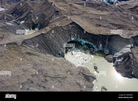 Ice Cave Muldrow Glacier Denali National Park Alaska Usa Stock