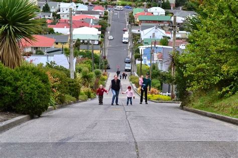 Steepest Street In World Baldwin Street In New Zealand