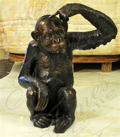 Art And Collectibles Collectibles Bronze Statue Of A Monkey Bronze Monkey