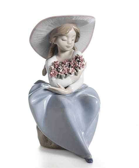 Buy LladrÓ Fragrant Bouquet Girl Figurine Porcelain Girl With Flowers Figure Online At