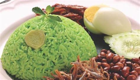 Nasi lemak is rice cooked in coconut milk. Nasi Lemak Pandan - MyResipi
