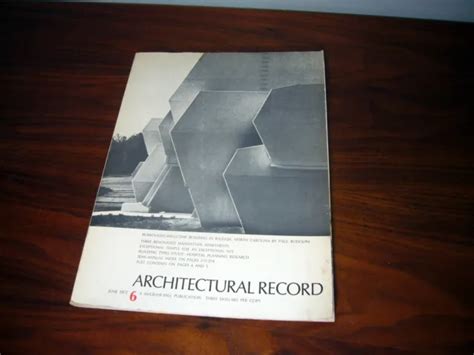 Vintage 1972 Architectural Record Magazine Paul Rudolph Coverarticle