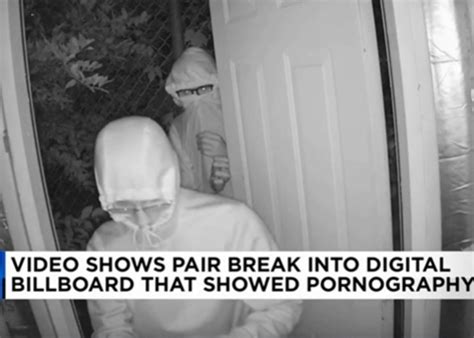 Deadline Detroit Video Cops Seek 2 Intruders Taped In I 75 Billboard Porn Prank