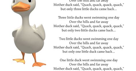 5 Little Ducks Lyrics Lyricswalls