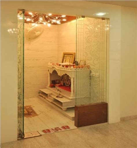 Double Door Pooja Room Glass Door Designs Images Cleverkina Room