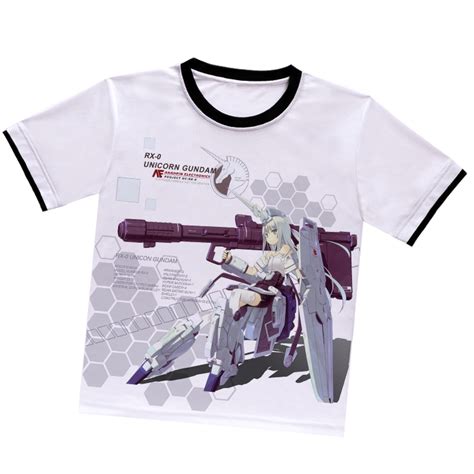 Gundam Uc Unicorn White T Shirt White T Shirt Otaku Sky