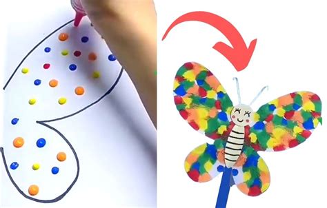 Gorgeous Symmetrical Butterfly Craft For Kids With Free Printable