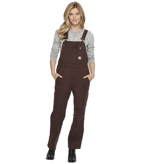 Carhartt Crawford Double Front Bib Overalls In Brown Lyst