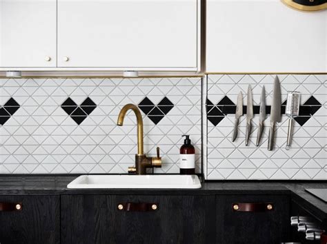 Modern Kitchen Backsplash Triangular Porcelain Mosaic Tile