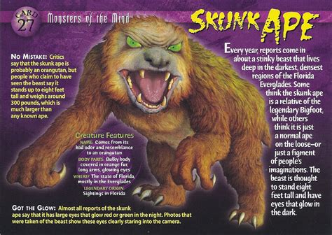 Skunk Ape Weird N Wild Creatures Wiki Fandom Powered By Wikia