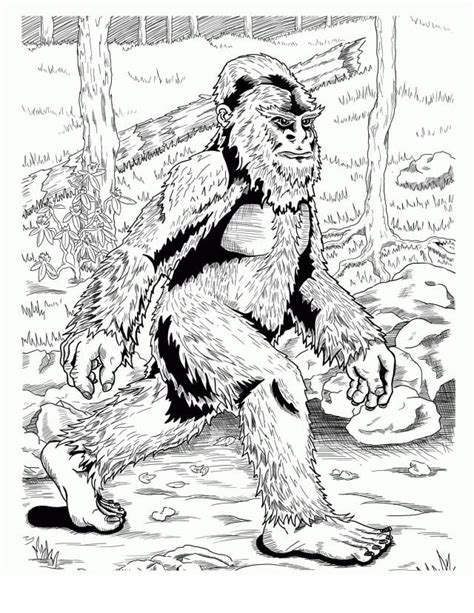 Free Printable Bigfoot Coloring Page Download Print Or Color Online