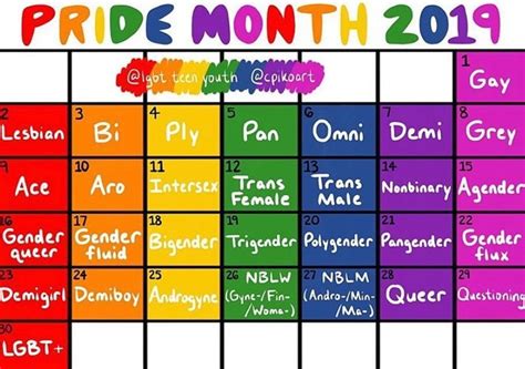 June Pride Month Calendar Celebrating Diversity And Inclusion