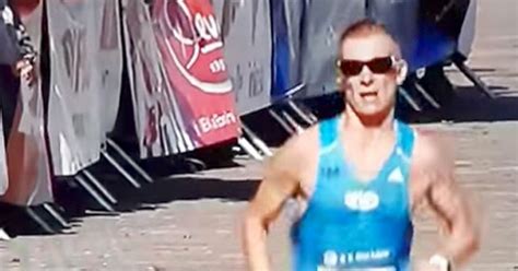 marathon runner s penis slips out of shorts as he reaches race end mirror online