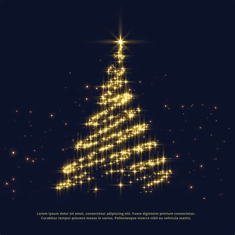 Shiny Sparkles Creative Christmas Tree Design Download Free Vector