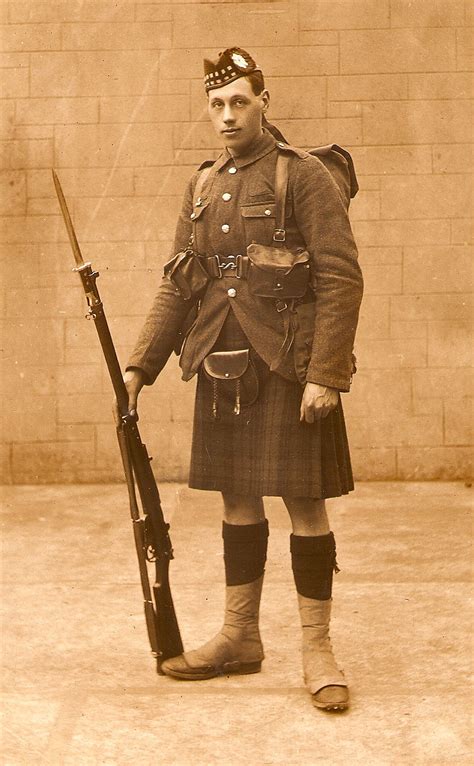 19th Highlanders Battalion Royal Scots Soldier Ww1 14dl British