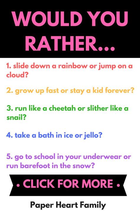 Life in quarantine has definitely forced my family and friends to think of creative ways we can get whether you choose zoom, hangouts, facetime, or skype, there is virtually no end to the group games are so important to kids for so many reasons. Would You Rather Questions For Kids- 200+ Funny And Silly ...