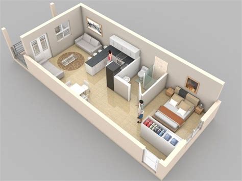 40 Stylish Studio Apartment Floor Plans Ideas | Small apartment layout