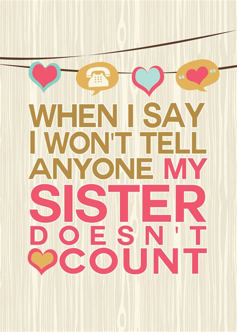 Free Sisters Quote Art Print