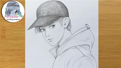 How To Draw A Boy With Cap For Beginners Pencil Sketch Boy