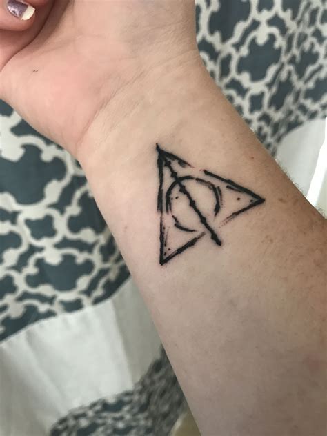 Harry Potter Deathly Hallows Tattoo Wristtattoo Tattoos With Meaning