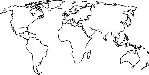 World Map Outline Blank World Map