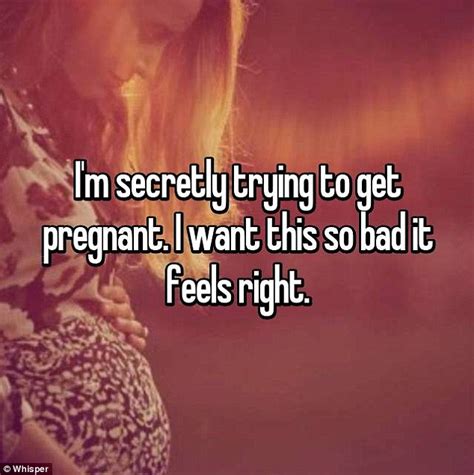 Women Confess Reasons Theyre Trying To Get Pregnant Without Telling Their Partners Daily Mail