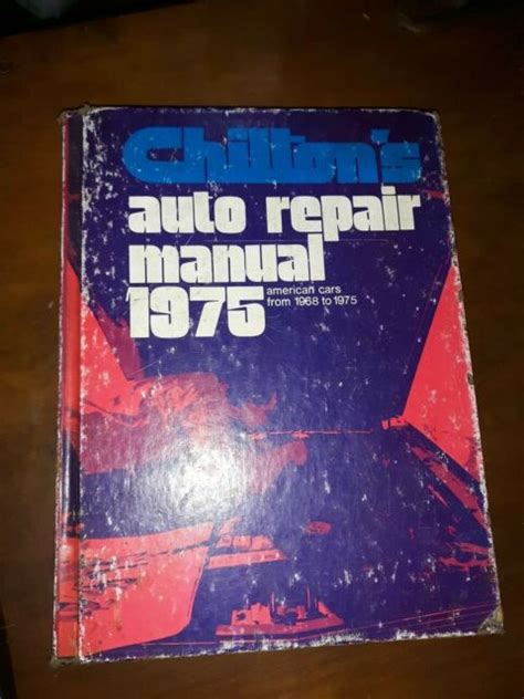 Chilton Auto Repair Manual Book 1968 1975 Ebay