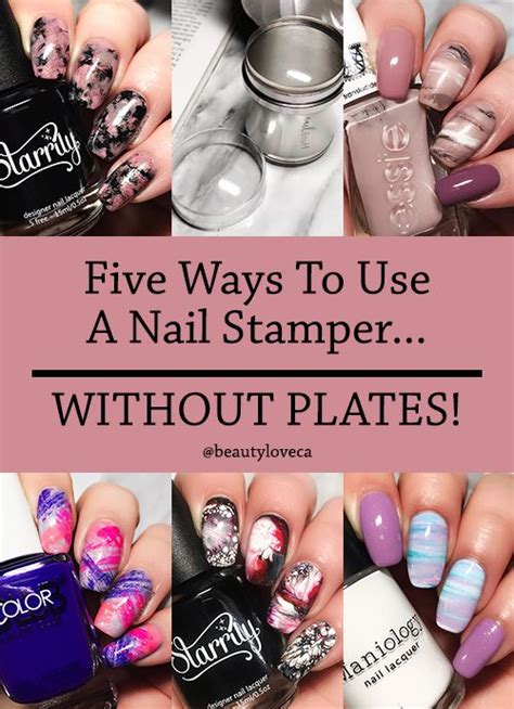 Tutorial Five Ways To Use A Nail Stamper Without Plates Smooshy Nails